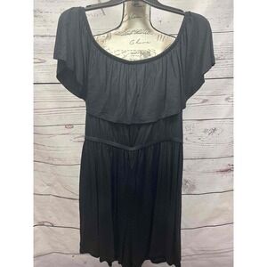 NWT Lane Bryant Black Off-Shoulder Ruffled Romper‎ Womens Size 14/16